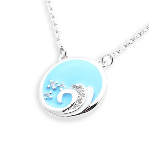 Dây Chuyền Hợp Kim Nữ AvaJi Đính Đá AVJ.N000148.00 Màu Bạc