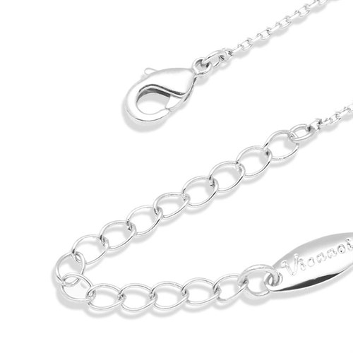 Dây Chuyền Hợp Kim Nữ AvaJi Đính Đá AVJ.N000148.00 Màu Bạc