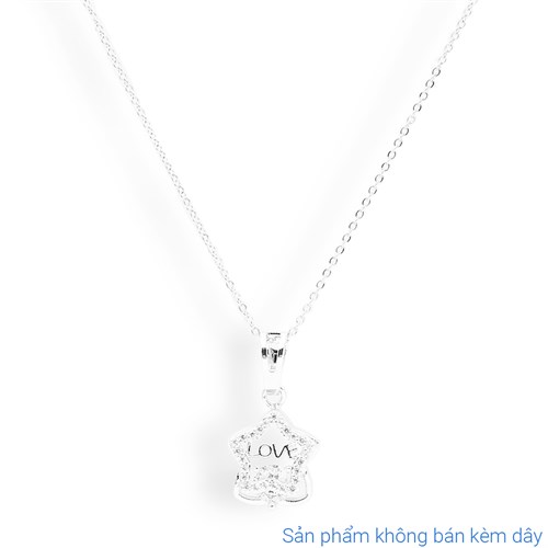 Mặt Dây Chuyền Hợp Kim Nữ AvaJi Đính Đá AVJ.P000001.00 Màu Bạc