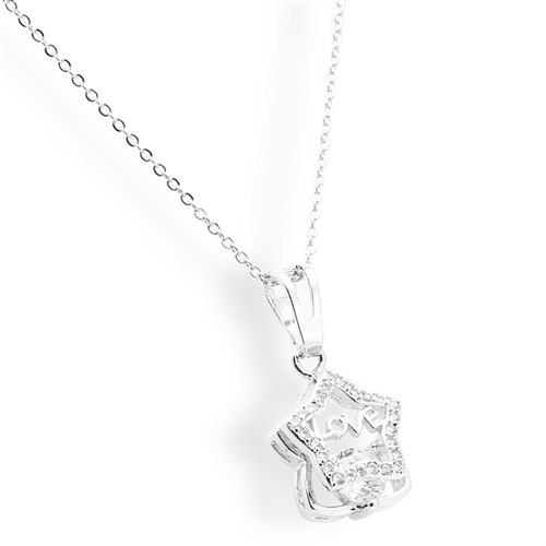 Mặt Dây Chuyền Hợp Kim Nữ AvaJi Đính Đá AVJ.P000001.00 Màu Bạc