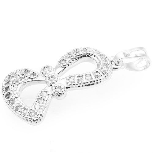 Mặt Dây Chuyền Hợp Kim Nữ AvaJi Đính Đá AVJ.P000002.00 Màu Bạc