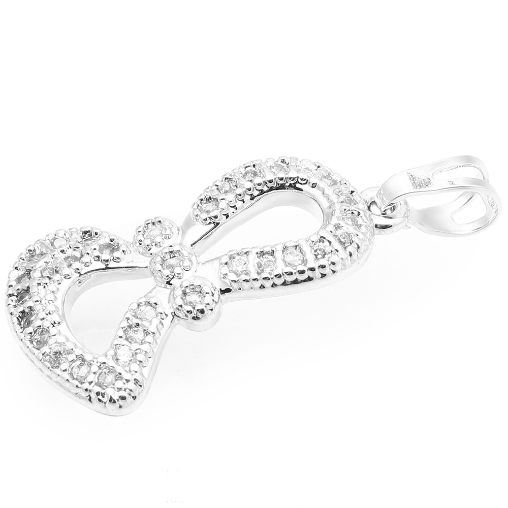Mặt Dây Chuyền Hợp Kim Nữ AvaJi Đính Đá AVJ.P000002.00 Màu Bạc
