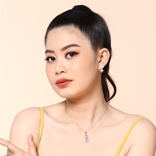 Mặt Dây Chuyền Hợp Kim Nữ AvaJi Đính Đá AVJ.P000002.00 Màu Bạc