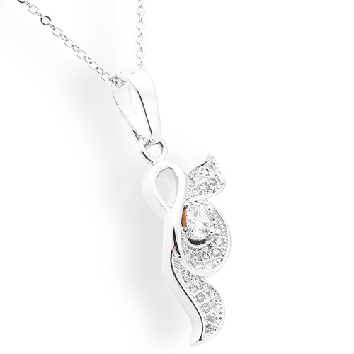 Mặt Dây Chuyền Hợp Kim Nữ AvaJi Đính Đá AVJ.P000004.00 Màu Bạc