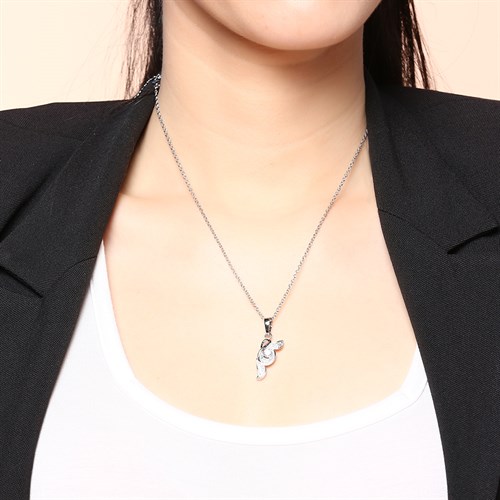 Mặt Dây Chuyền Hợp Kim Nữ AvaJi Đính Đá AVJ.P000004.00 Màu Bạc