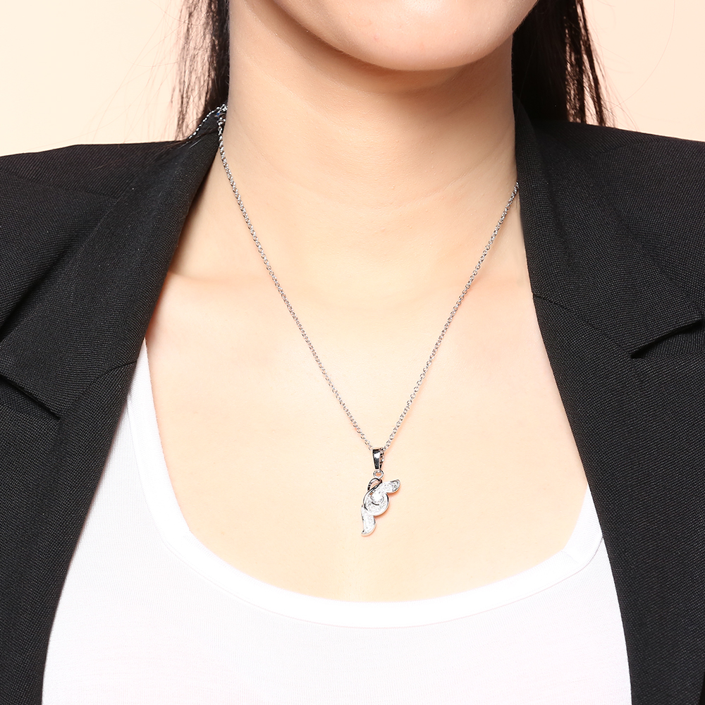 Mặt Dây Chuyền Hợp Kim Nữ AvaJi Đính Đá AVJ.P000004.00 Màu Bạc