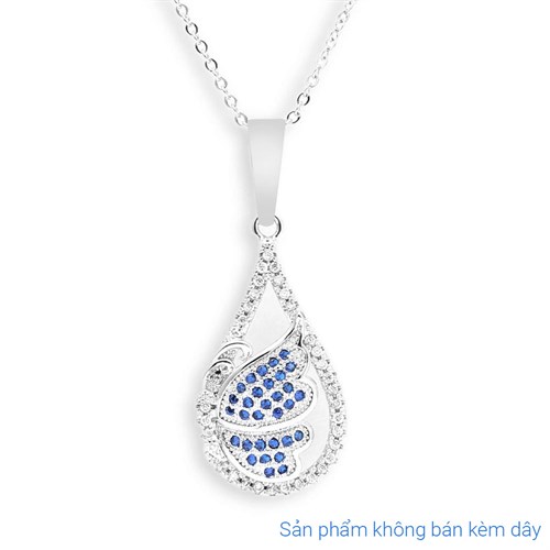 Mặt Dây Chuyền Hợp Kim Nữ AvaJi Đính Đá AVJ.P000007.00 Màu Bạc