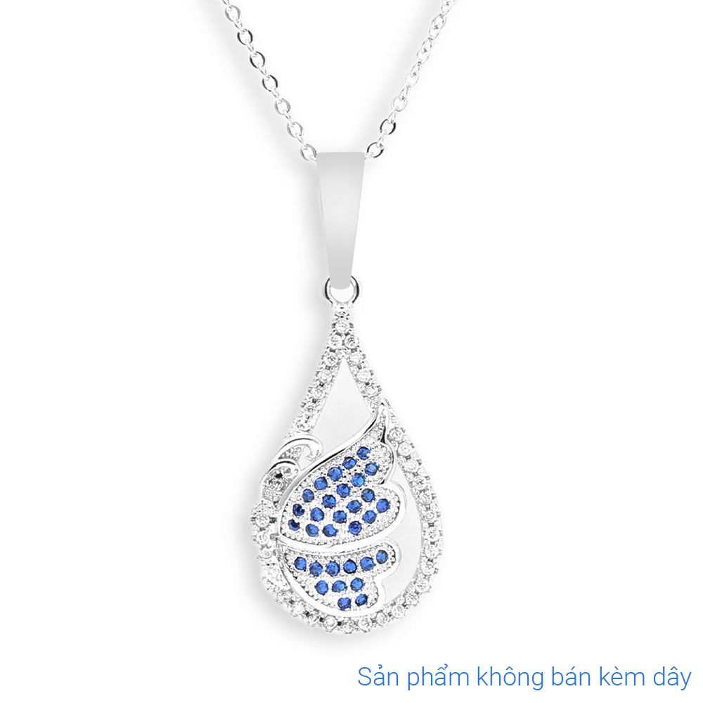 Mặt Dây Chuyền Hợp Kim Nữ AvaJi Đính Đá AVJ.P000007.00 Màu Bạc
