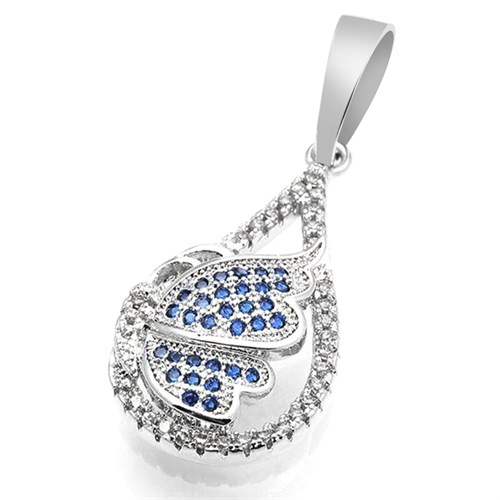 Mặt Dây Chuyền Hợp Kim Nữ AvaJi Đính Đá AVJ.P000007.00 Màu Bạc