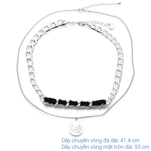 Dây Chuyền Hợp Kim Nữ AvaJi AVJ.N000001.00 Màu Bạc