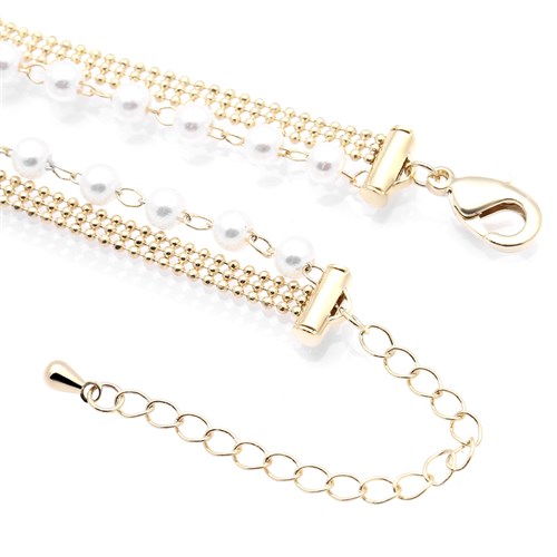 Dây Chuyền Hợp Kim Nữ AvaJi Ngọc Trai AVJ.N000006.00 Màu Vàng