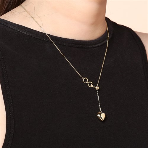 Dây Chuyền Hợp Kim Nữ AvaJi AVJ.N000008.00 Màu Vàng