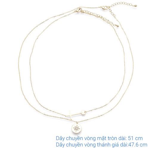 Dây Chuyền Hợp Kim Nữ AvaJi AVJ.N000010.00 Màu Vàng