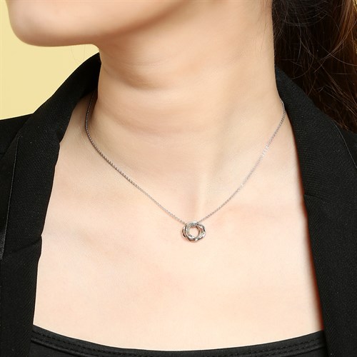 Dây Chuyền Hợp Kim Nữ AvaJi AVJ.N000011.00 Màu Bạc