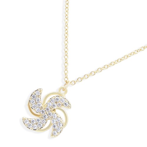 Dây Chuyền Hợp Kim Nữ AvaJi Đính Đá AVJ.N000020.00 Màu Vàng