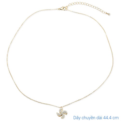 Dây Chuyền Hợp Kim Nữ AvaJi Đính Đá AVJ.N000020.00 Màu Vàng