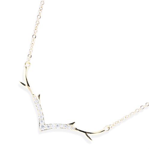 Dây Chuyền Hợp Kim Nữ AvaJi Đính Đá AVJ.N000022.00 Màu Bạc