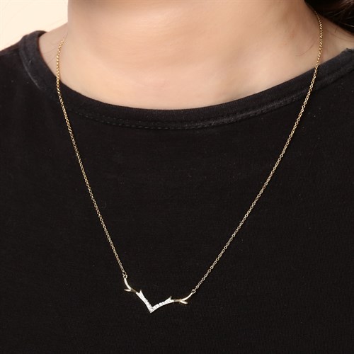 Dây Chuyền Hợp Kim Nữ AvaJi Đính Đá AVJ.N000022.00 Màu Bạc