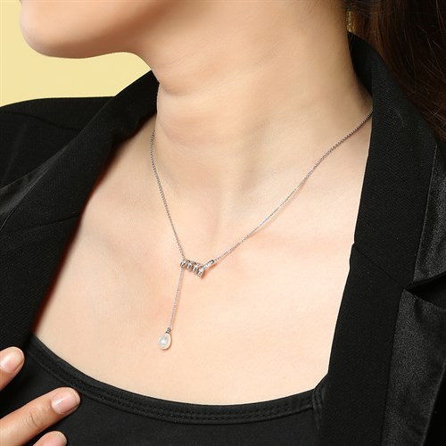 Dây Chuyền Hợp Kim Nữ AvaJi Ngọc Trai AVJ.N000025.00 Màu Vàng