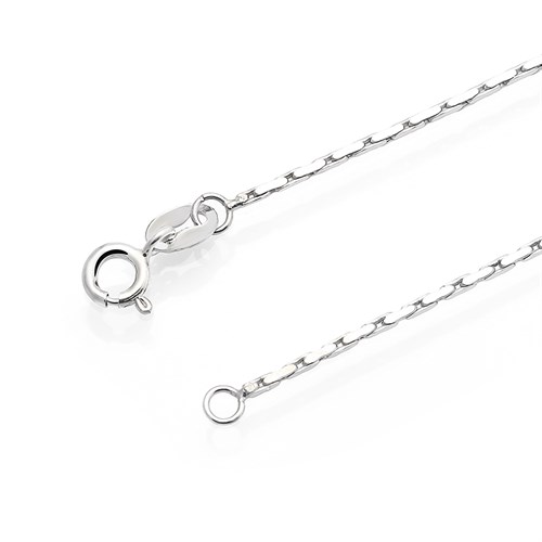 Dây Chuyền Bạc Nữ Đính Đá Mạ Vàng Trắng AvaJi AVJ.N000150.00 Màu Bạc