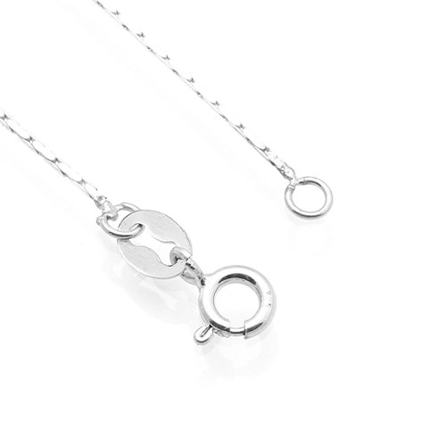 Dây Chuyền Bạc Nữ Đính Đá Mạ Vàng Trắng AvaJi AVJ.N000152.00 Màu Bạc