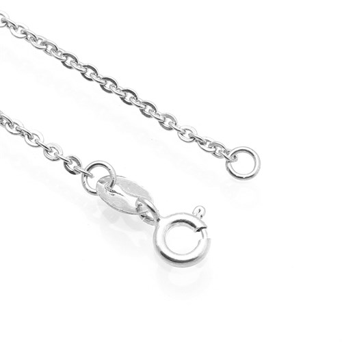 Dây Chuyền Bạc Nữ Đính Đá Mạ Vàng Trắng AvaJi AVJ.N000155.00 Màu Bạc