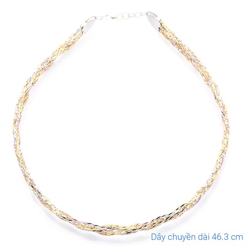 Dây Chuyền Bạc Nữ Mạ Vàng 18K AvaJi AVJ.N000158.00 Màu Vàng