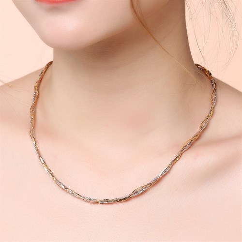 Dây Chuyền Bạc Nữ Mạ Vàng 18K AvaJi AVJ.N000159.00