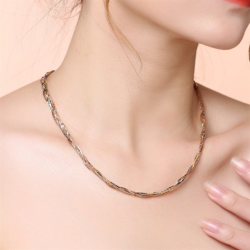 Dây Chuyền Bạc Nữ Mạ Vàng 18K AvaJi AVJ.N000159.00