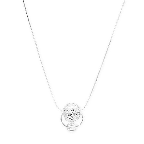 Dây Chuyền Bạc Nữ Mạ Vàng Trắng AvaJi AVJ.N000161.00 Màu Bạc