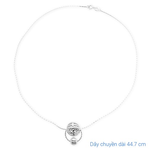 Dây Chuyền Bạc Nữ Mạ Vàng Trắng AvaJi AVJ.N000161.00 Màu Bạc