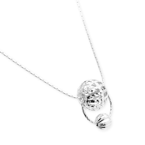 Dây Chuyền Bạc Nữ Mạ Vàng Trắng AvaJi AVJ.N000161.00 Màu Bạc