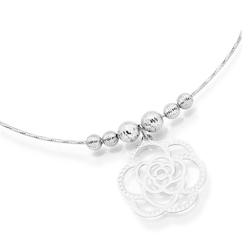 Dây Chuyền Bạc Nữ Mạ Vàng Trắng AvaJi AVJ.N000162.00 Màu Bạc