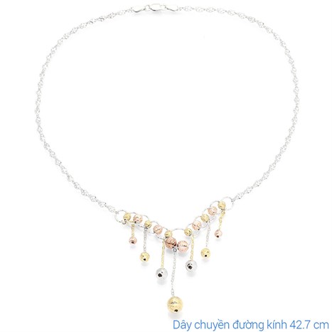 Dây Chuyền Bạc Nữ Mạ Vàng 18K AvaJi AVJ.N000166.00 Màu Vàng