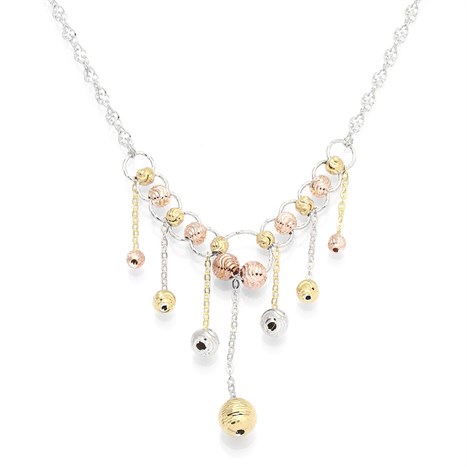 Dây Chuyền Bạc Nữ Mạ Vàng 18K AvaJi AVJ.N000166.00 Màu Vàng