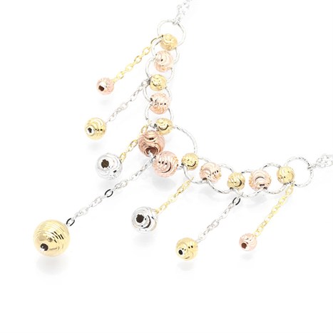 Dây Chuyền Bạc Nữ Mạ Vàng 18K AvaJi AVJ.N000166.00 Màu Vàng