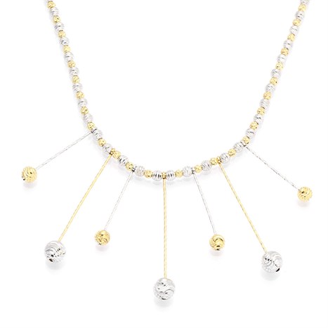 Dây Chuyền Bạc Nữ Mạ Vàng 18K AvaJi AVJ.N000168.00 Màu Vàng