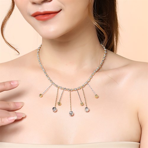 Dây Chuyền Bạc Nữ Mạ Vàng 18K AvaJi AVJ.N000168.00 Màu Vàng