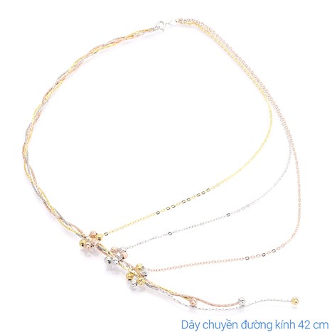 Dây Chuyền Bạc Nữ Mạ Vàng 18K AvaJi AVJ.N000169.00 Màu Vàng