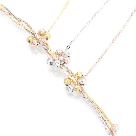 Dây Chuyền Bạc Nữ Mạ Vàng 18K AvaJi AVJ.N000169.00 Màu Vàng