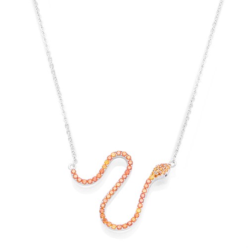 Dây Chuyền Bạc Nữ Đính Đá Mạ Vàng Trắng AvaJi AVJ.N000171.00