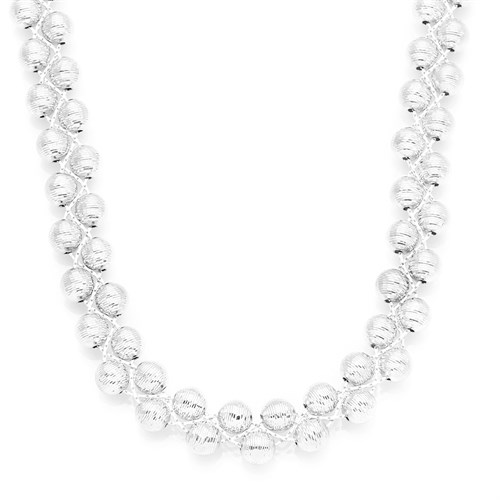 Dây Chuyền Bạc Nữ Mạ Vàng Trắng AvaJi AVJ.N000173.00 Màu Bạc