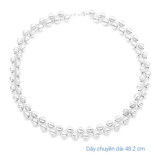 Dây Chuyền Bạc Nữ Mạ Vàng Trắng AvaJi AVJ.N000173.00 Màu Bạc