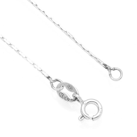 Dây Chuyền Bạc Nữ Đính Đá Mạ Vàng Trắng AvaJi AVJ.N000174.00 Màu Bạc