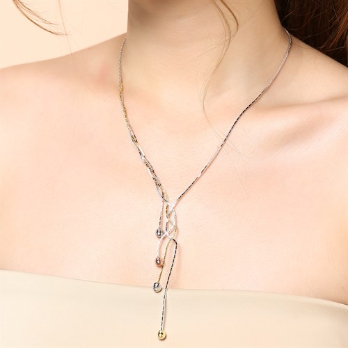 Dây Chuyền Bạc Nữ Mạ Vàng 18K AvaJi AVJ.N000175.00 Màu Bạc