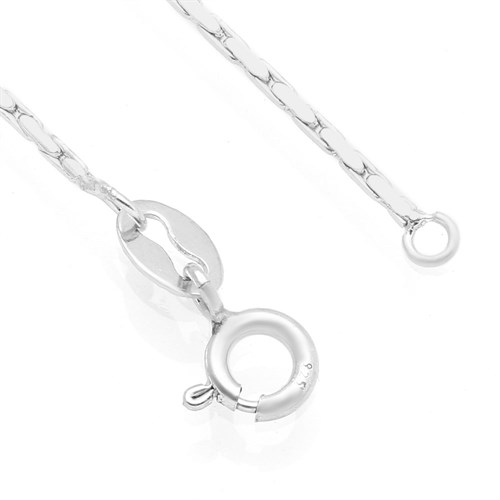 Dây Chuyền Bạc Nữ Đính Đá Mạ Vàng Trắng AvaJi AVJ.N000178.00 Màu Bạc