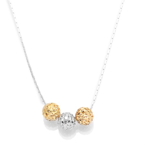 Dây Chuyền Bạc Nữ Mạ Vàng Trắng AvaJi AVJ.N000179.00 Màu Bạc