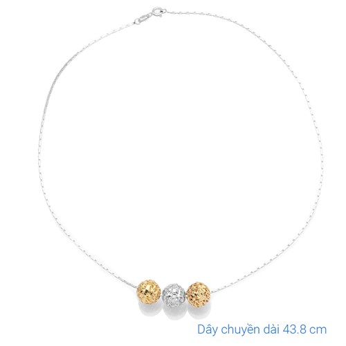 Dây Chuyền Bạc Nữ Mạ Vàng Trắng AvaJi AVJ.N000179.00 Màu Bạc