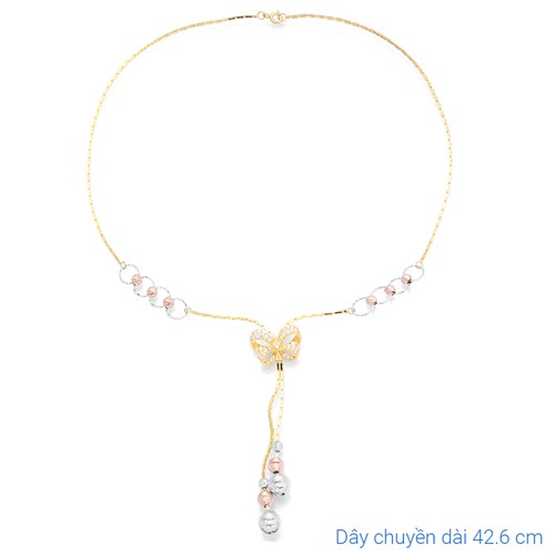 Dây Chuyền Bạc Nữ Đính Đá Mạ Vàng 18K AvaJi AVJ.N000182.00 Màu Vàng