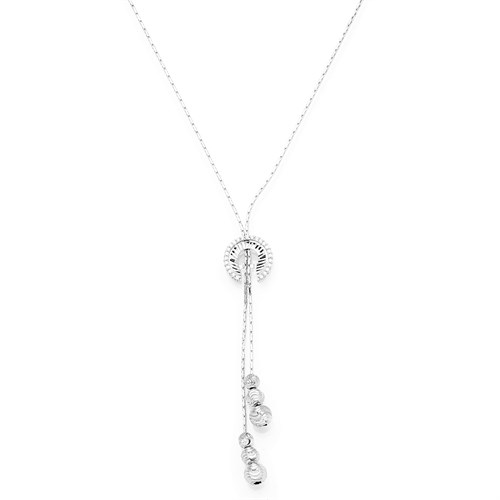 Dây Chuyền Bạc Nữ Đính Đá Mạ Vàng Trắng AvaJi AVJ.N000184.00 Màu Bạc